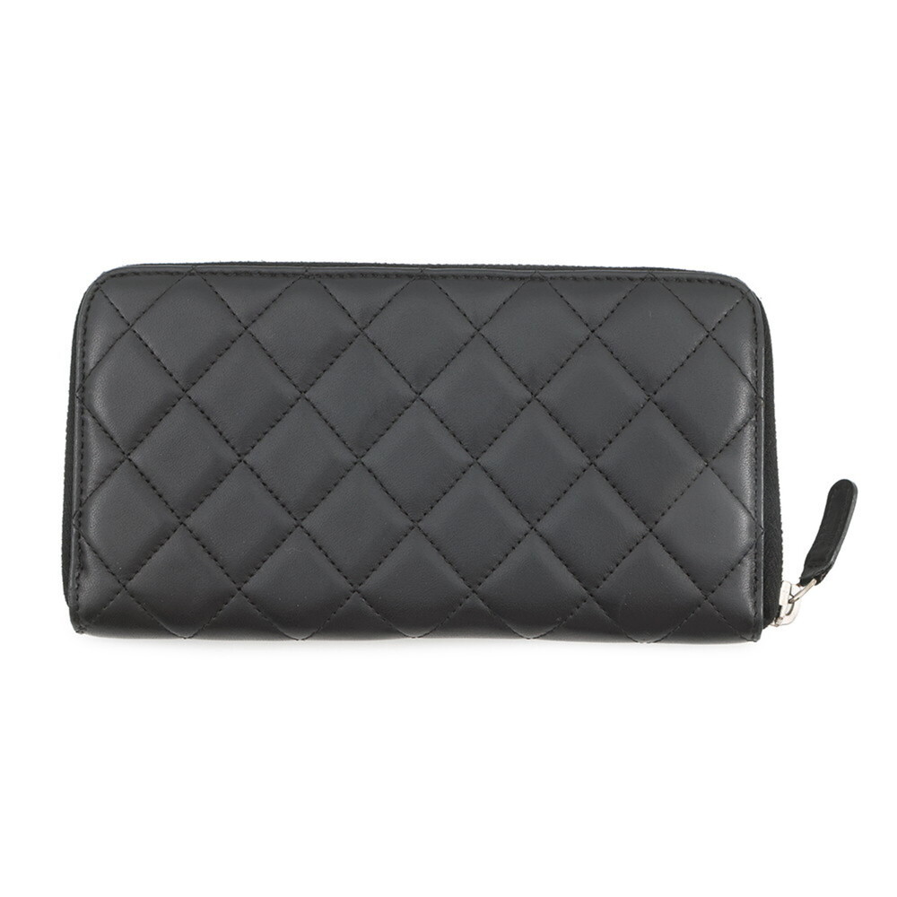 CHANEL Black Lambskin Leather Logo Wallet - Picture 3 of 16